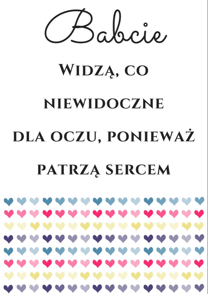 Kartka dla Babci, która patrzy sercem